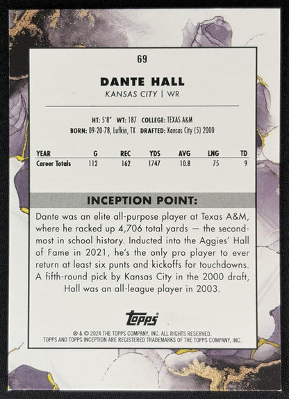 Dante Hall 2024 Topps Inception Purple /125 Chiefs