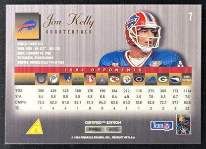 Jim Kelly 1995 Pinnacle Select Certified Bills