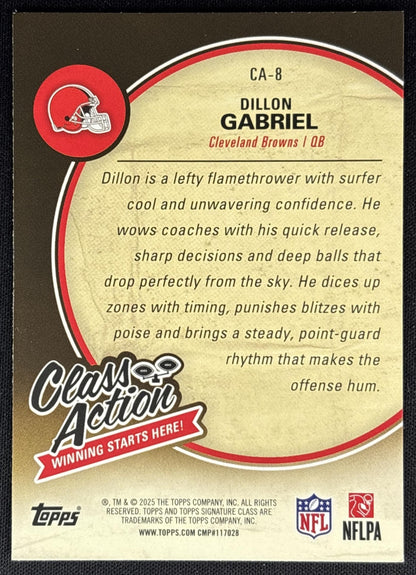 Dillon Gabriel 2025 Topps Signature Class Action Browns Sports Trading Cards