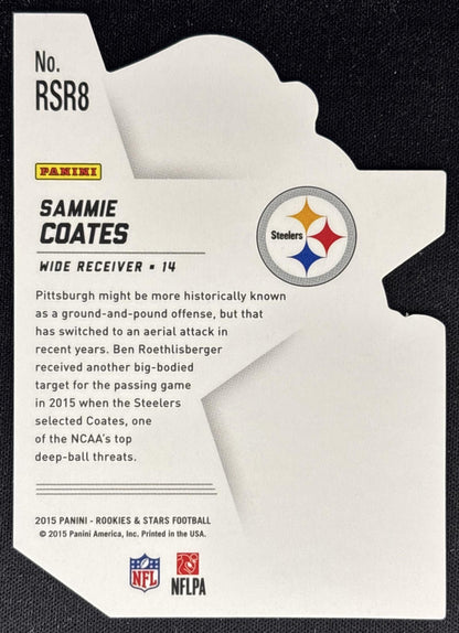 Sammie Coates 2015 Panini Rookies & Stars Longevity Die Cut Red /99 Steelers back