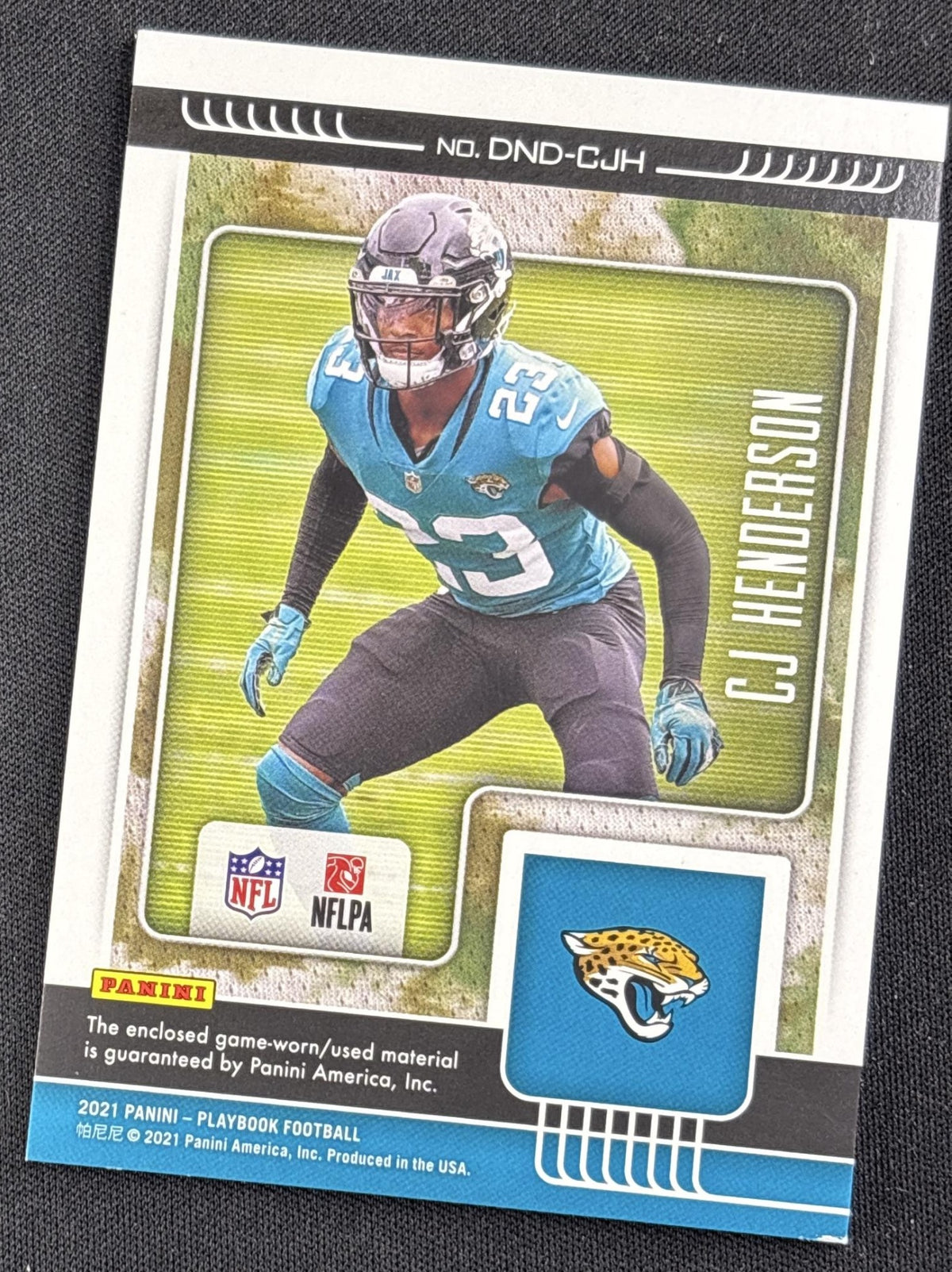 CJ Henderson 2021 Panini Playbook Down and Dirty /299 Jaguars