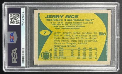 Jerry Rice 1989 PSA 10 49ers