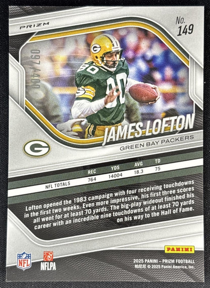 James Lofton 2025 Panini Prizm Pandora /400 Packers back