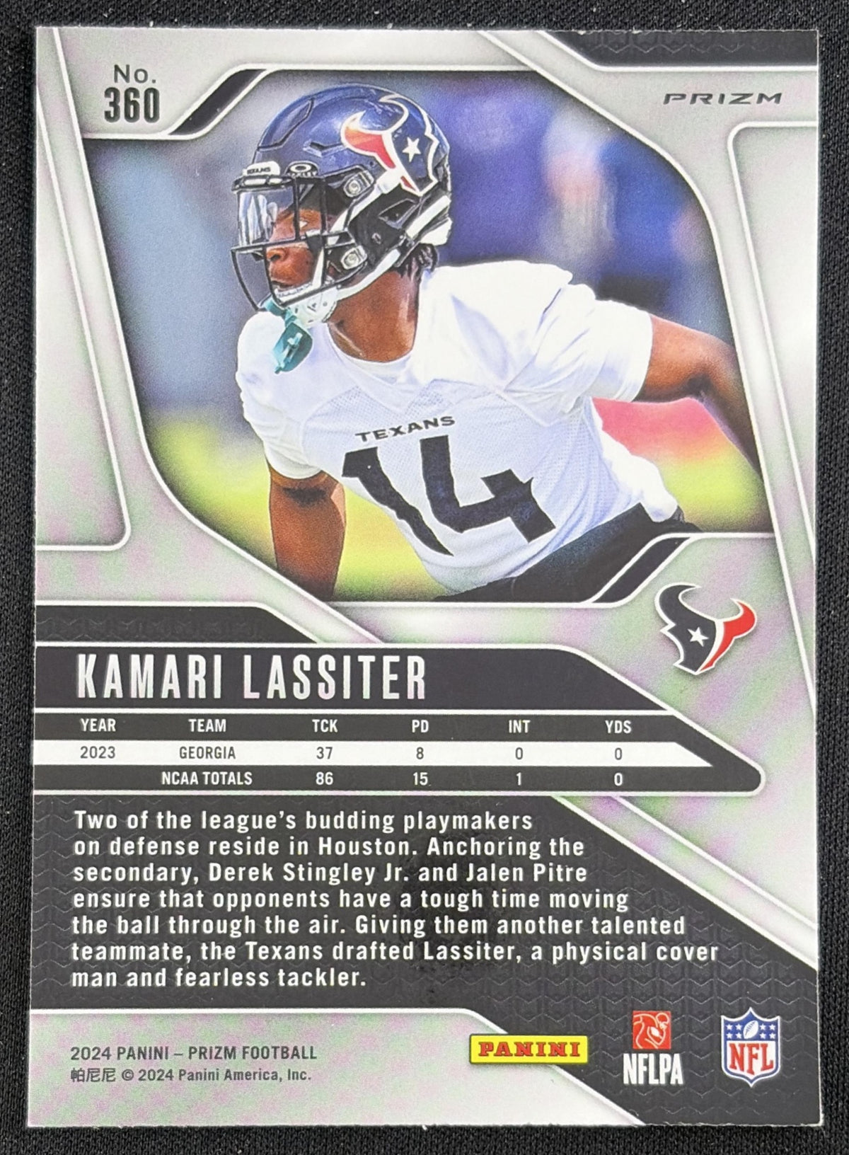 Kamari Lassiter 2024 Panini Prizm Silver Texans Sports Trading Card