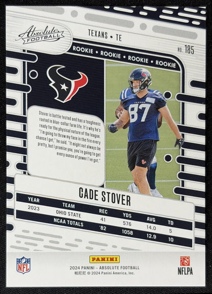 Cade Stover 2024 Panini Absolute Rookies Orange Mosaic /299 Texans