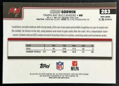 Chris Godwin 2025 Topps Chrome Buccaneers Sports Trading Cards