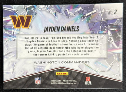 Jayden Daniels 2025 Panini Prizm Break Commanders Sports Trading Card