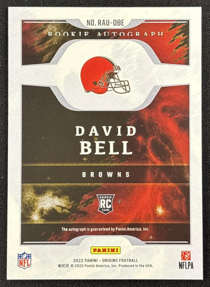 David Bell 2022 Panini Origins Rookie Auto Browns