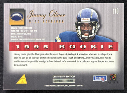 Jimmy Oliver 1995 Pinnacle Select Certified Chargers Sports Trading Card