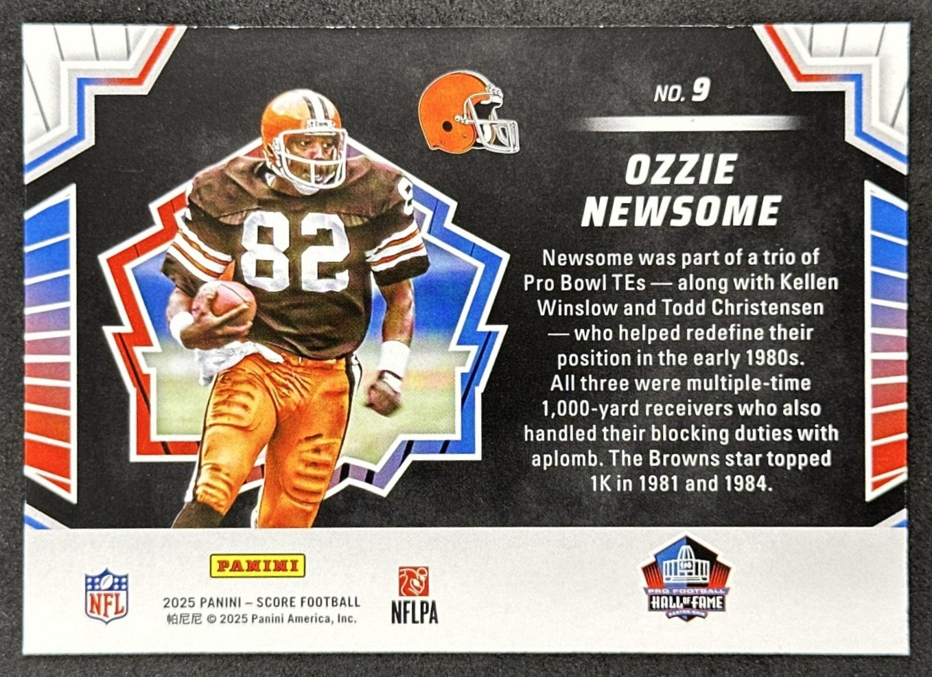 Ozzie Newsome 2025 Panini Score Men of Canton Browns