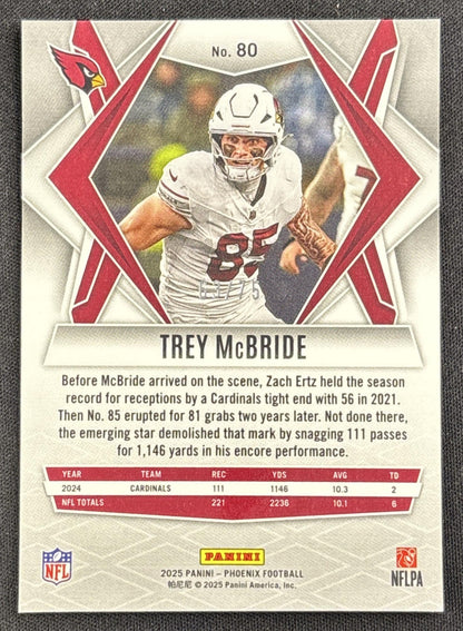 Trey McBride 2025 Panini Phoenix Ash Lava Prizm /75 Cardinals