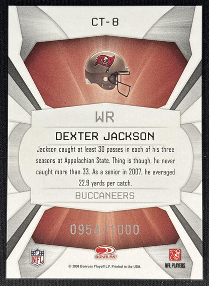 Dexter Jackson 2008 Leaf Rookies & Stars Cross Training /1000 Buccaneers Sports Trading Cards