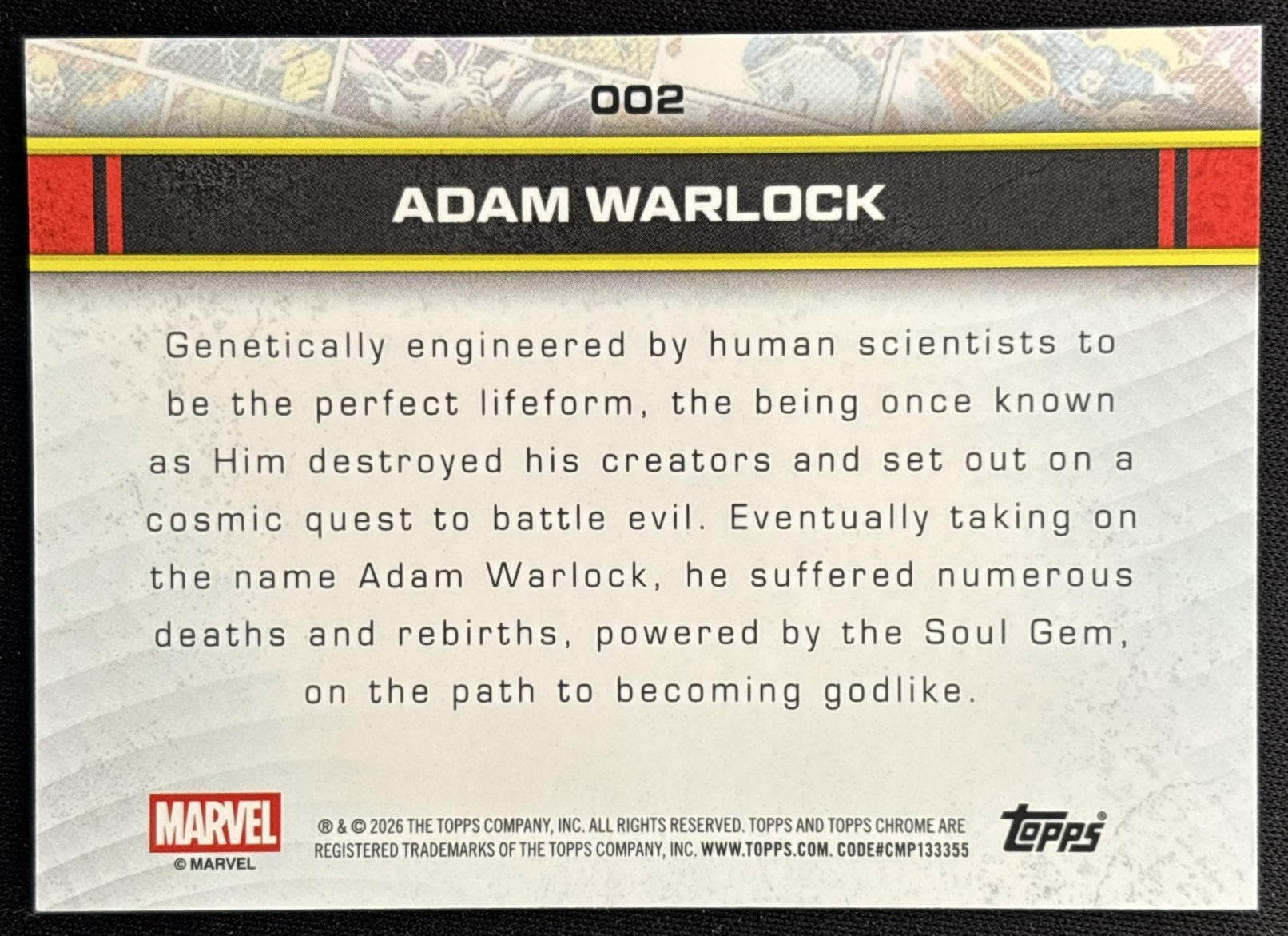 Adam Warlock 2026 Topps Chrome Marvel Comics
