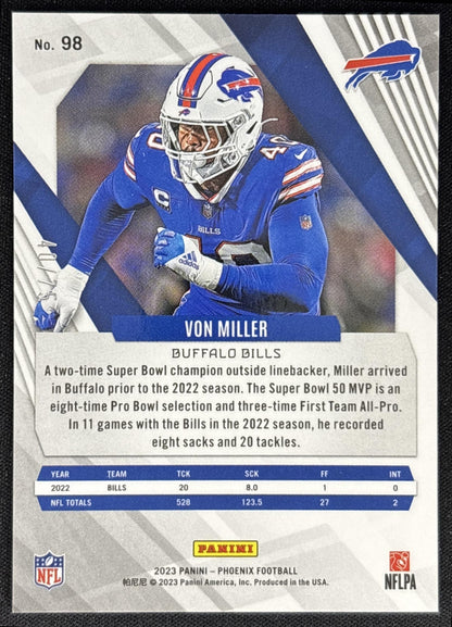 Von Miller 2023 Panini Phoenix Orange /75 Bills
