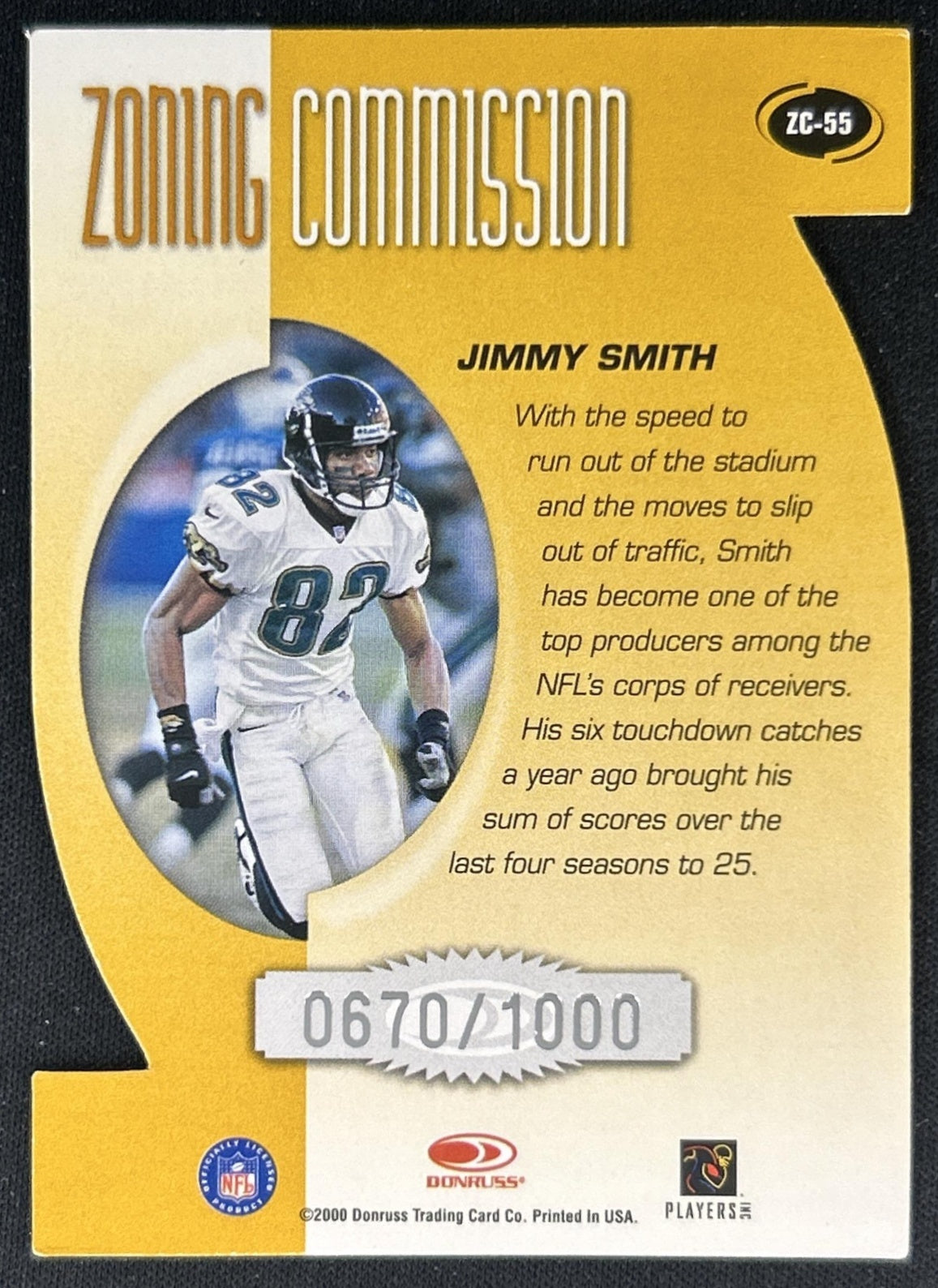Jimmy Smith 2000 Donruss Zoning Commission /1000 Jaguars