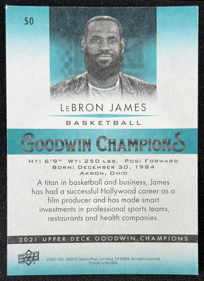 LeBron James 2021 Upper Deck Goodwin Champions