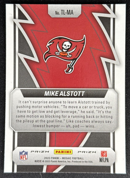 Mike Alstott 2023 Panini Mosaic Thunder Lane Mosaic Green Buccaneers Sports Trading Card