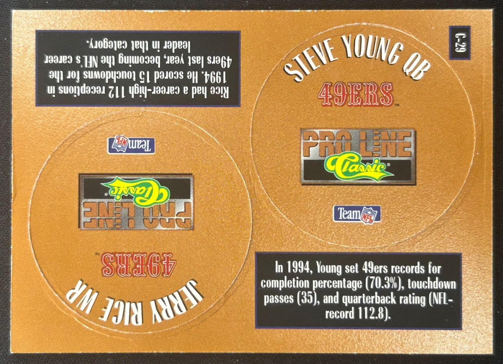 Steve Young 1994 Pro Line 49ers Sports Trading Cards