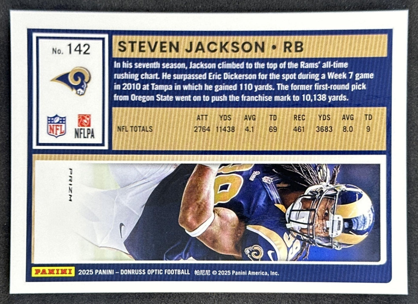 Steven Jackson 2025 Panini Donruss Optic Stars Prizm Rams Sports Trading Cards