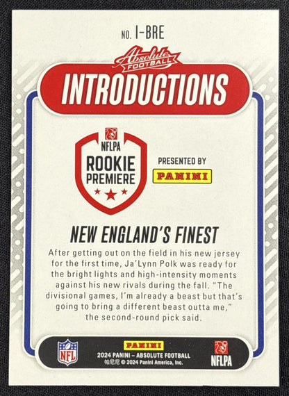 Ja'Lynn Polk U 2024 Panini Absolute Introductions Orange Spectrum /75 Patriots