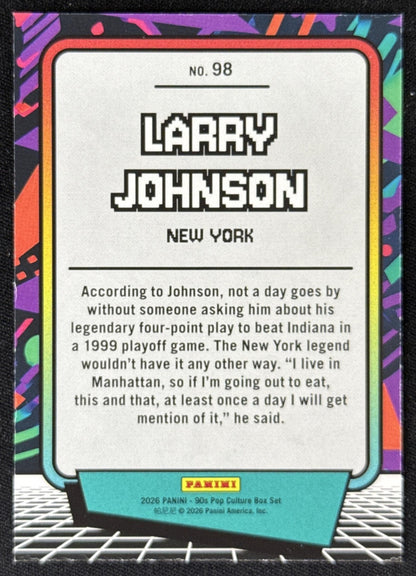Larry Johnson 2026 Panini 90s Pop Culture Sports Trading Card