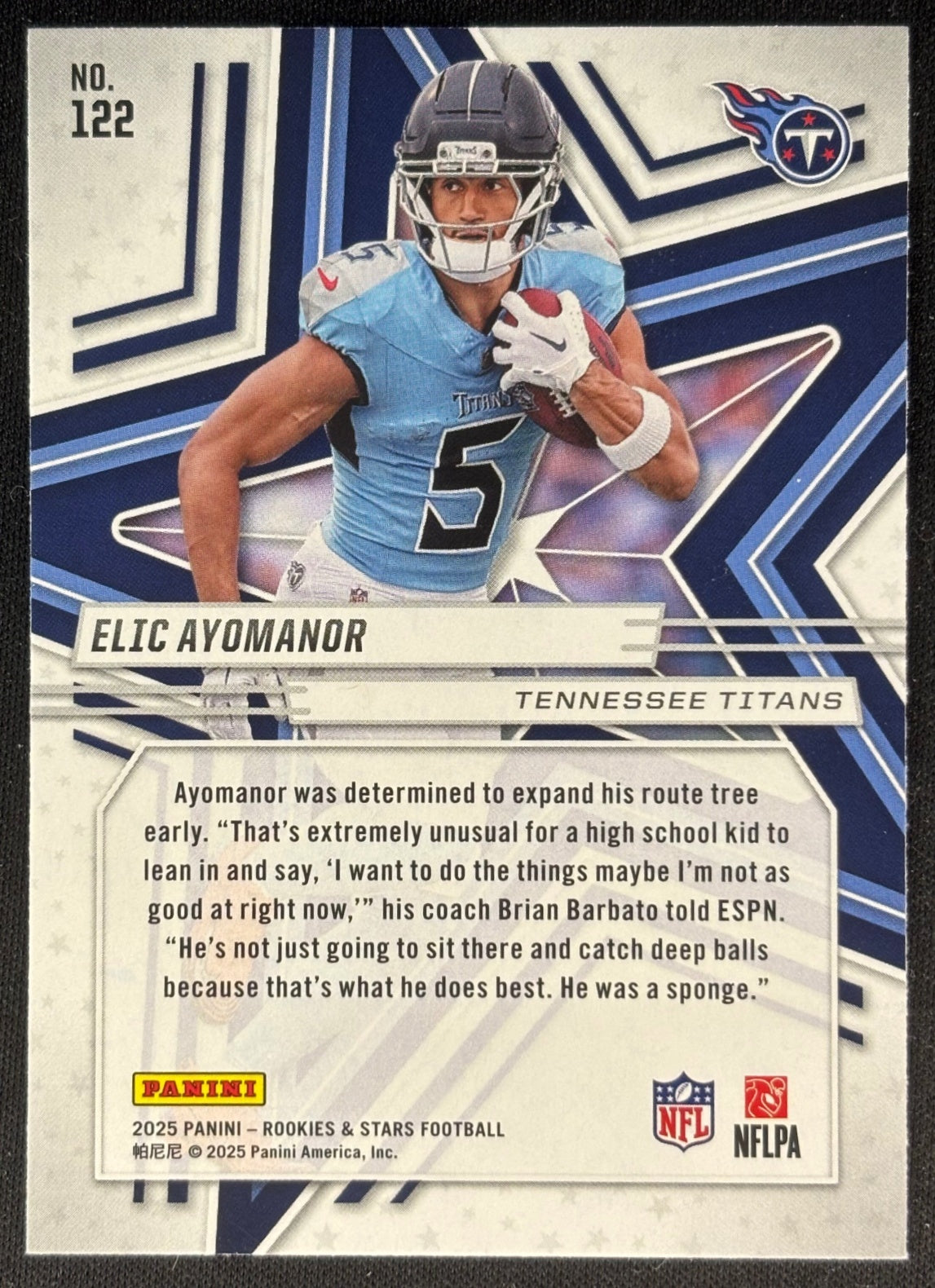 Elic Ayomanor 2025 Rookies & Stars Titans Football