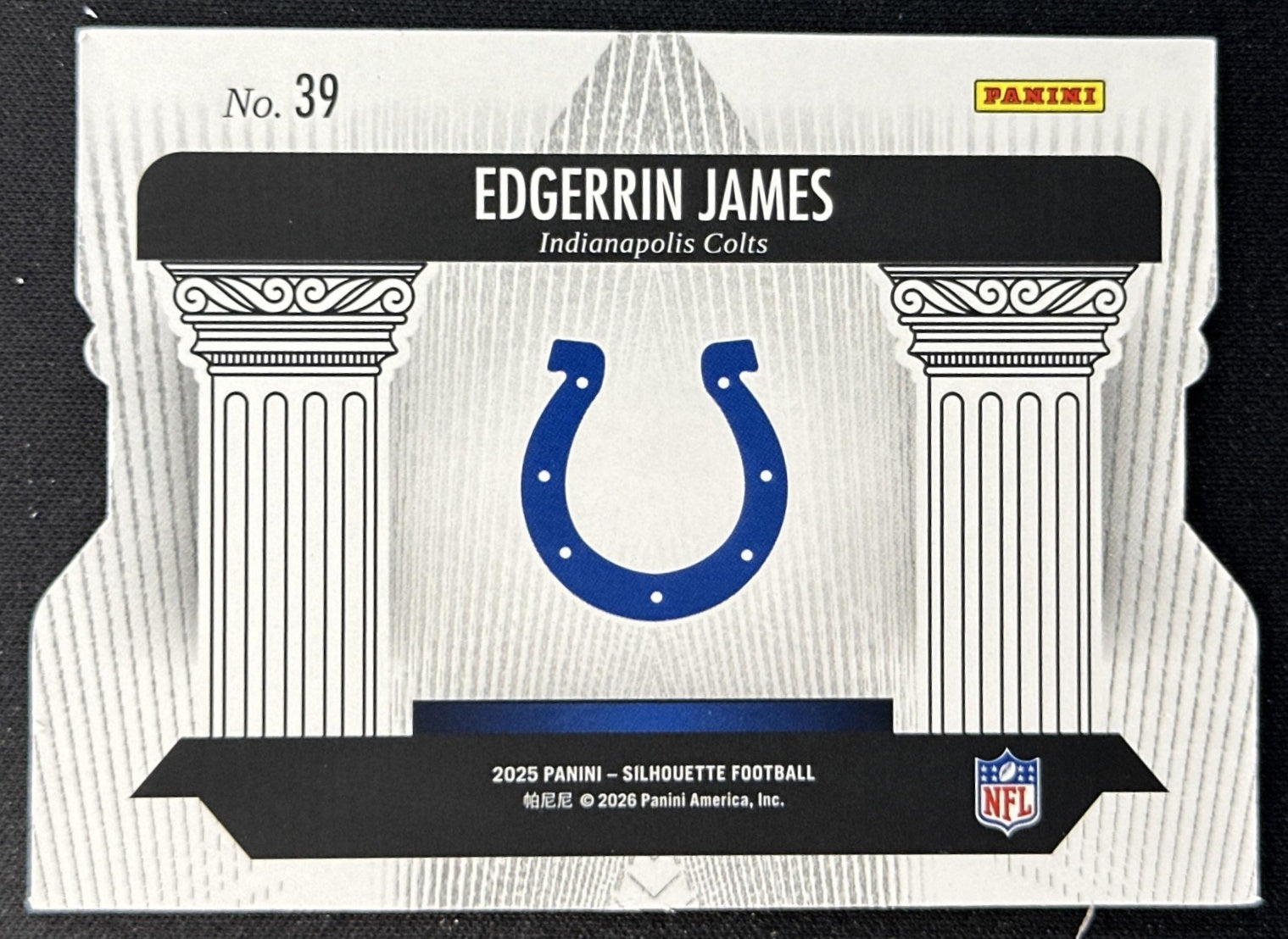 Edgerrin James 2025 Panini Silhouette Pillars of the Game Colts