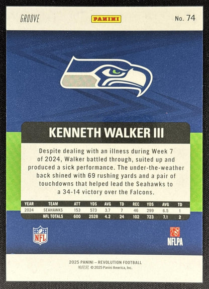 Kenneth Walker III 2025 Panini Revolution Groove Seahawks Sports Trading Cards