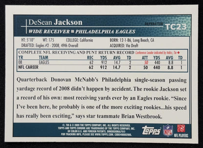 DeSean Jackson 2009 Topps Chrome Refractor Eagles