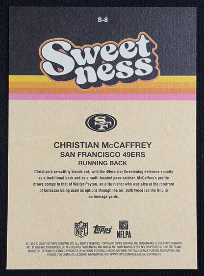 Christian McCaffrey 2026 Topps Heritage Sweetness 49ers