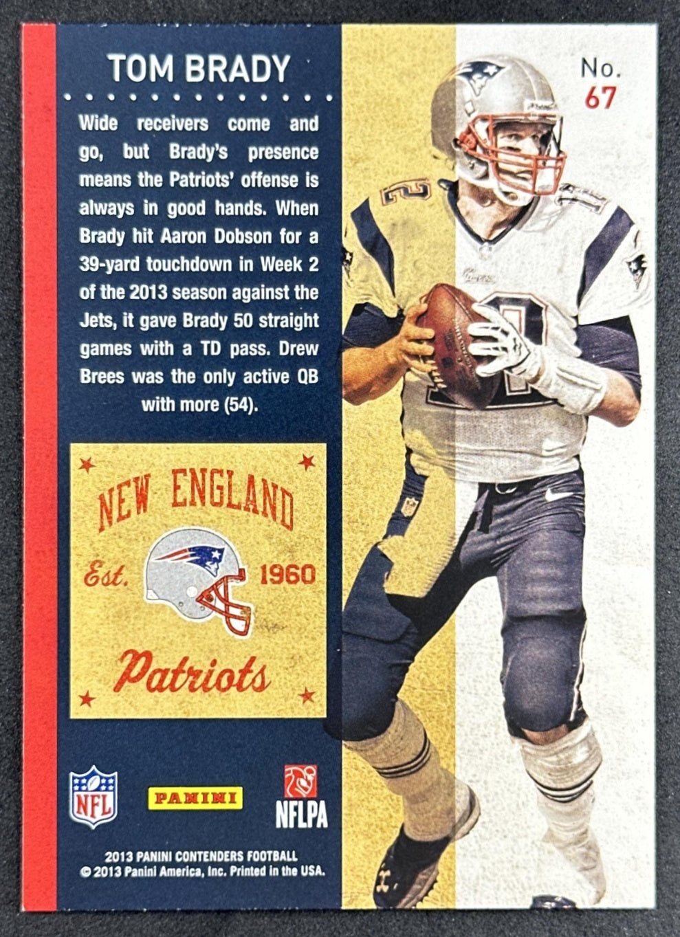 Tom Brady 2013 Panini Contenders Patriots