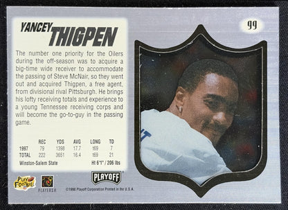 Yancey Thigpen 1998 Playoff Absolute SSD Hobby
