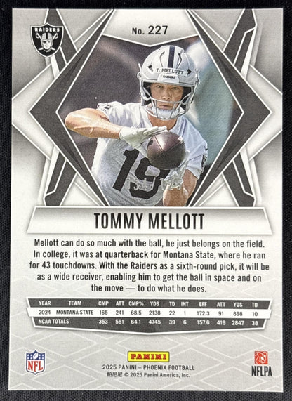 Tommy Mellott 2025 Panini Phoenix Bronze Pandora Prizm /125 Raiders Back