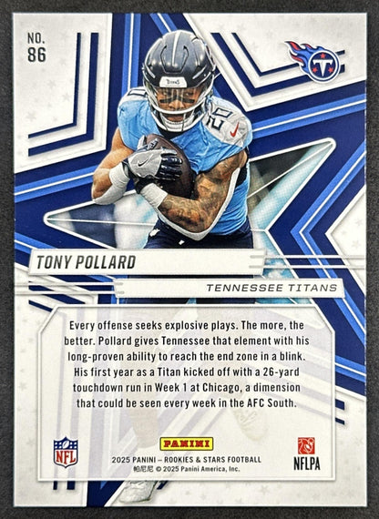Tony Pollard 2025 Panini Rookies & Stars Orange /249 Titans Sports Trading Cards