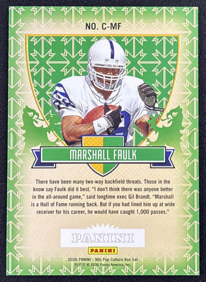 Marshall Faulk 2026 Panini 90s Pop Culture Crusade Colts