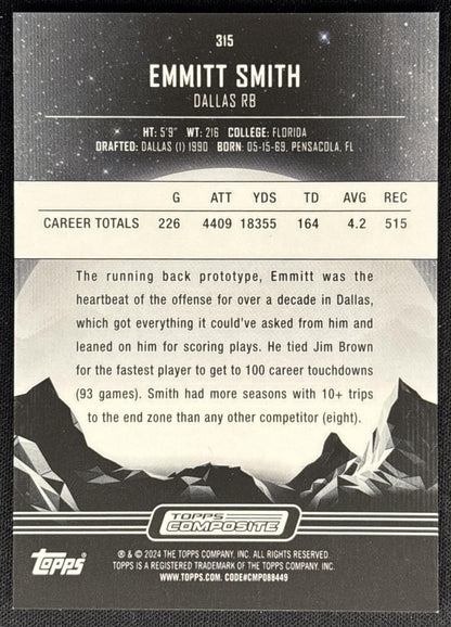 Emmitt Smith 2023 Topps Composite Cowboys back