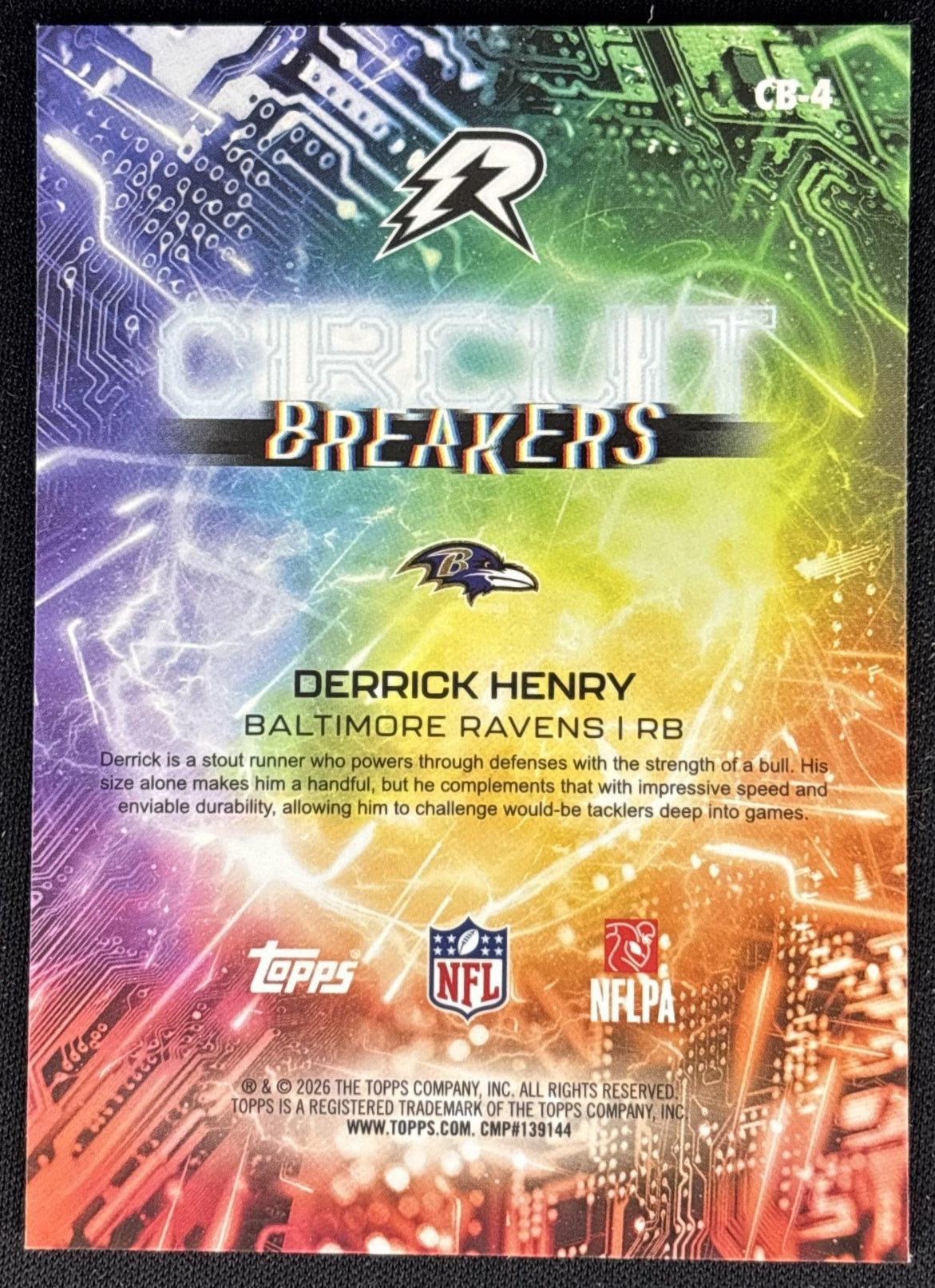 Derrick Henry 2025 Topps Resurgence Circuit Breakers Ravens