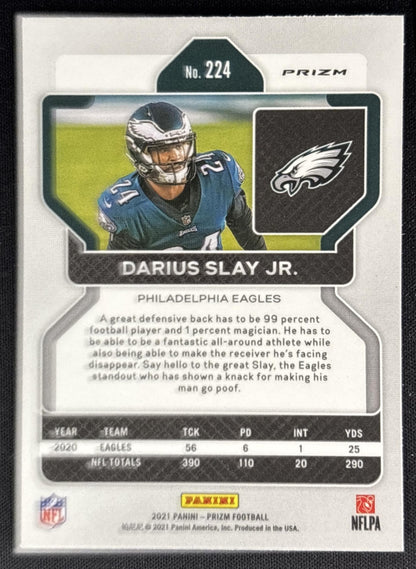 Darius Slay Jr. 2021 Panini Prizm Light Blue Eagles Sports Trading Cards