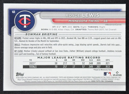 Royce Lewis 2024 Bowman Chrome Mega Box Refractor Twins