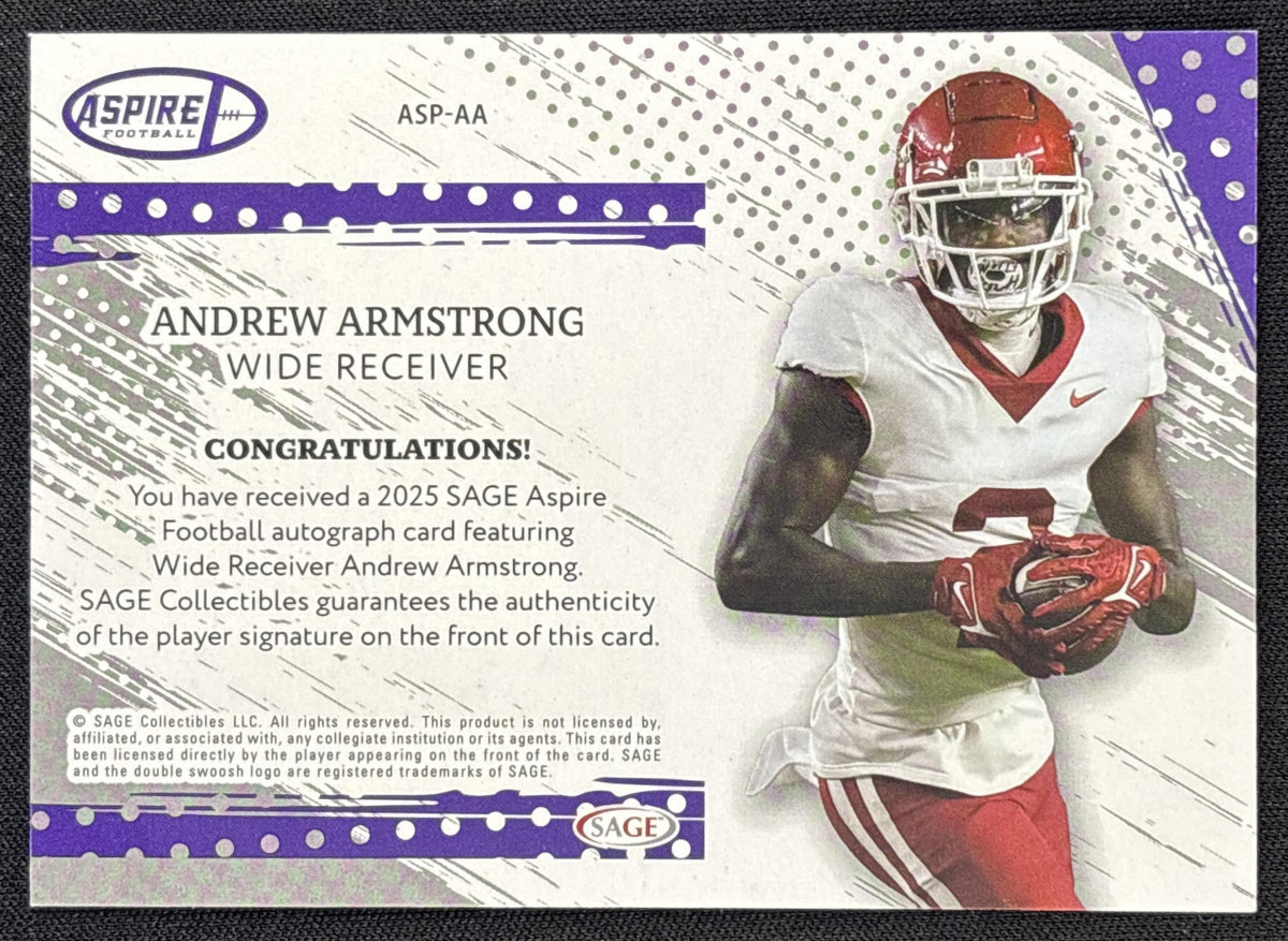 Andrew Armstrong 2025 SAGE Aspire Auto Red