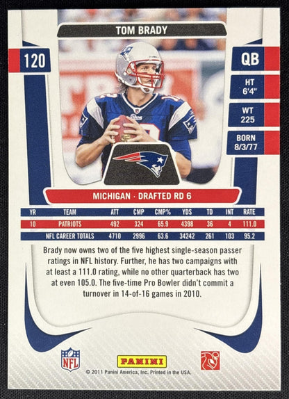 Tom Brady 2011 Panini Prestige Patriots Sports Trading Cards
