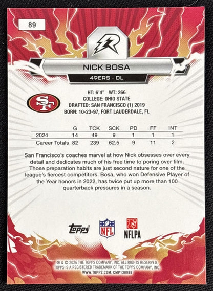 Nick Bosa 2025 Topps Resurgence 49ers - San Francisco 49ers