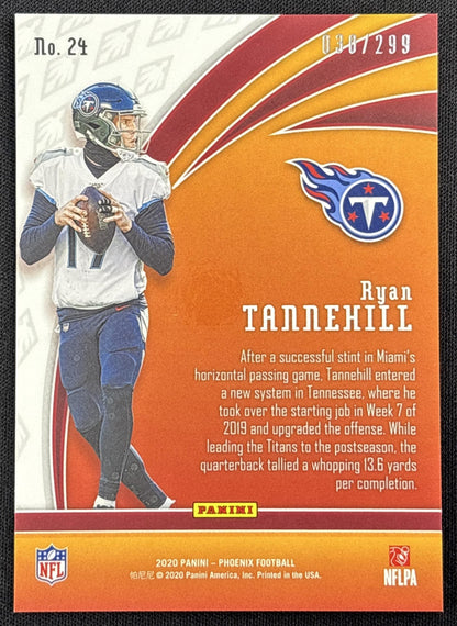 Ryan Tannehill 2020 Panini Phoenix Flame Throwers Red /299 Titans