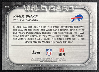 Khalil Shakir 2026 Topps Wild Card Moments Bills