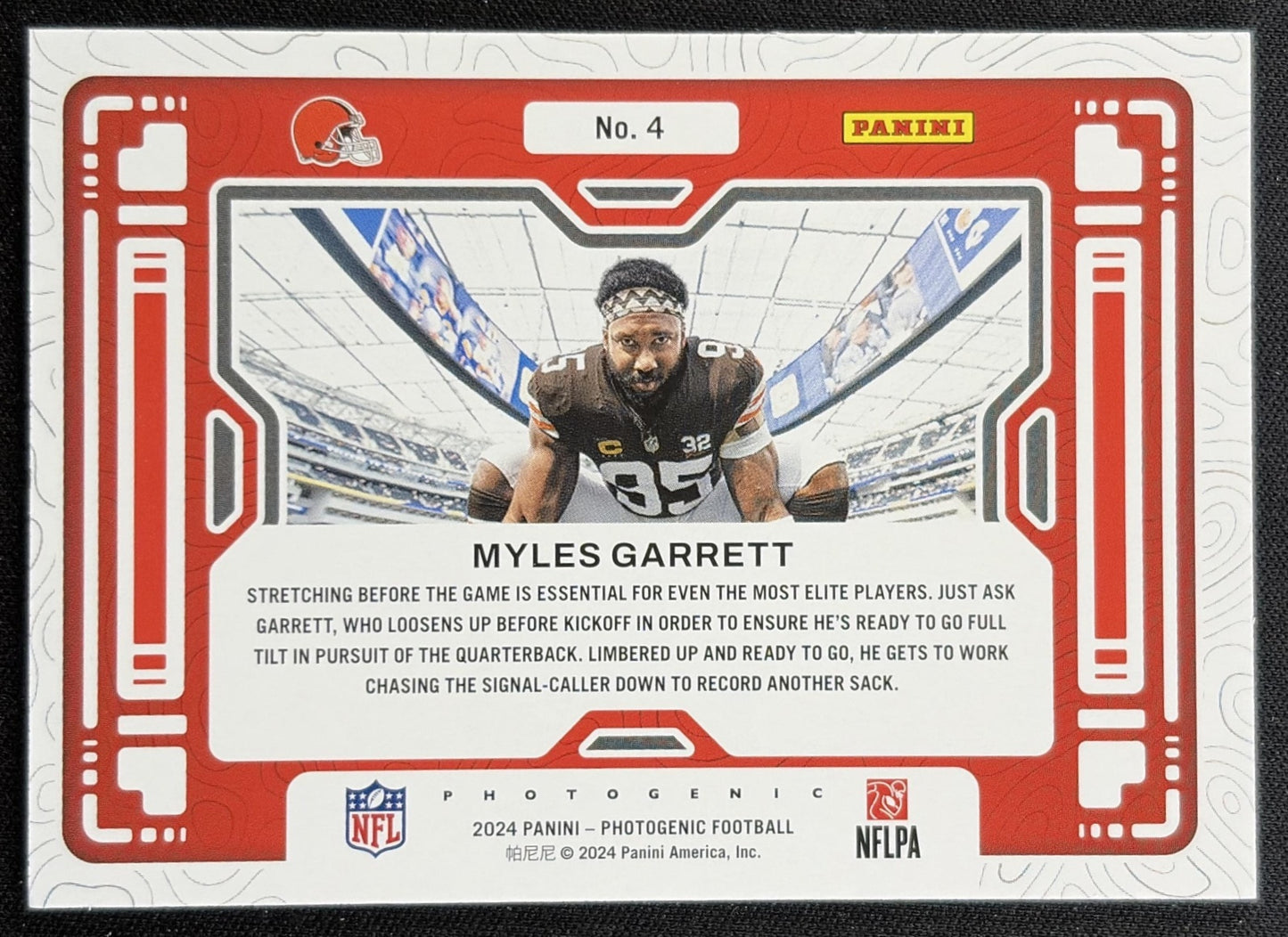Myles Garrett 2024 Panini Photogenic A Different View Browns