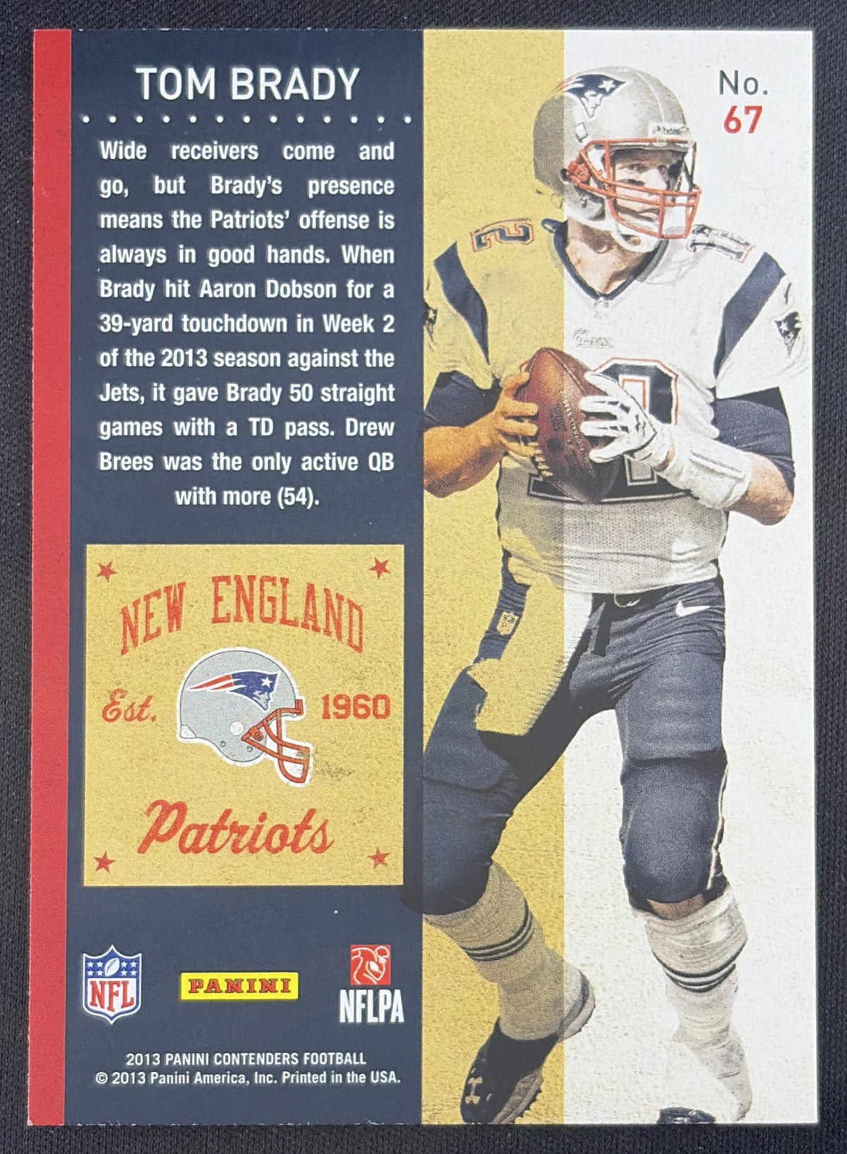Tom Brady 2013 Panini Contenders Patriots
