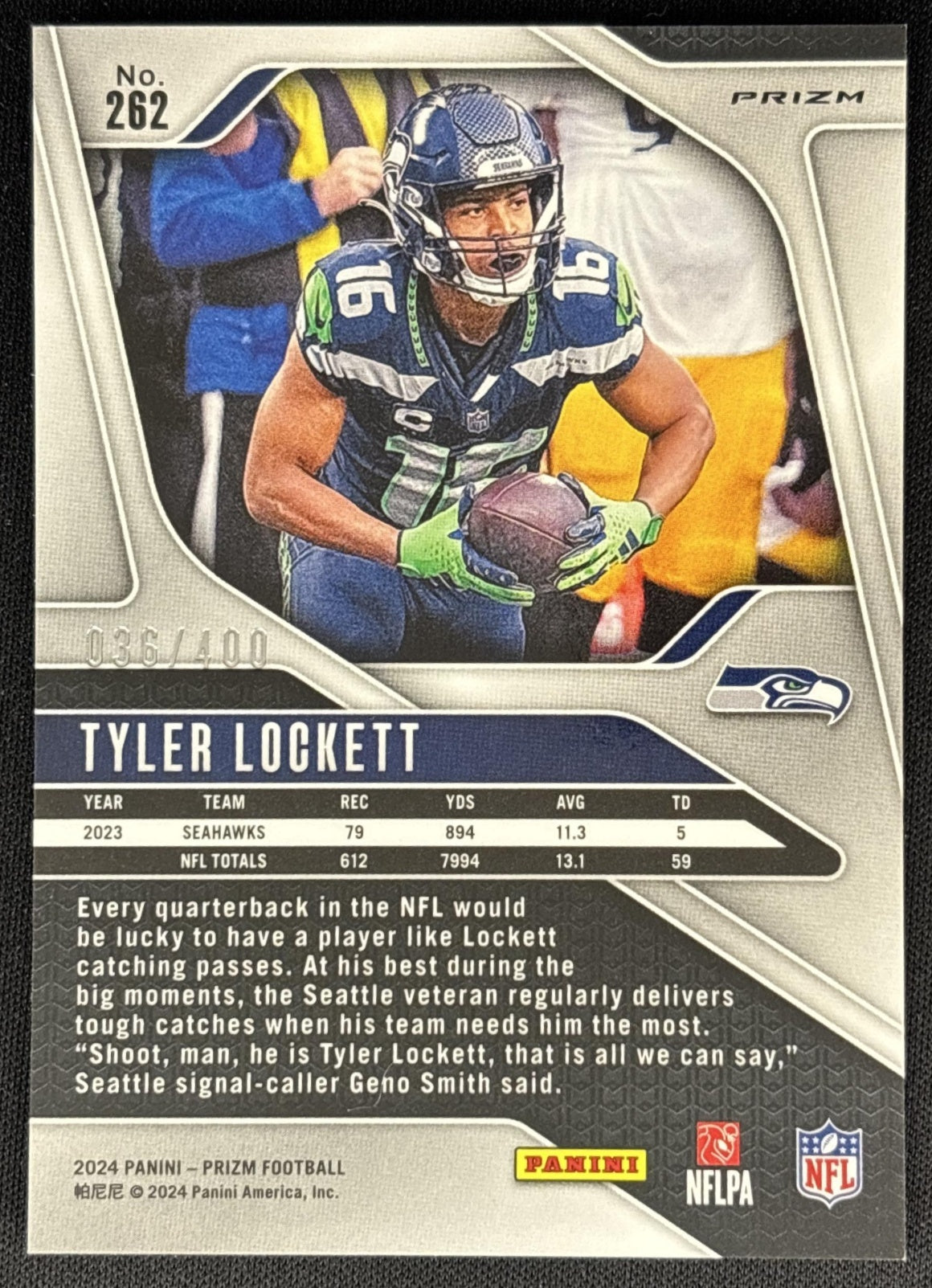 Tyler Lockett 2024 Panini Prizm Pandora /400 Seahawks back