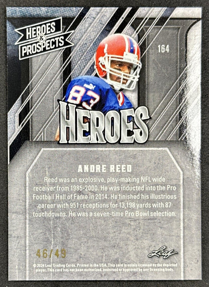 Andre Reed 2024 Leaf Heroes & Prospects Heros