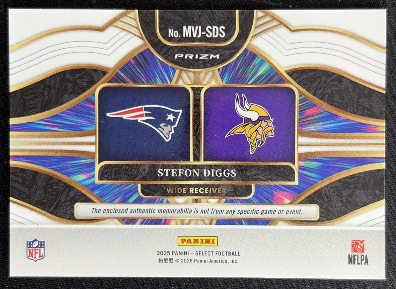 Stefon Diggs 2025 Panini Select Multiverse Jerseys Red Prizm Sports Trading Cards