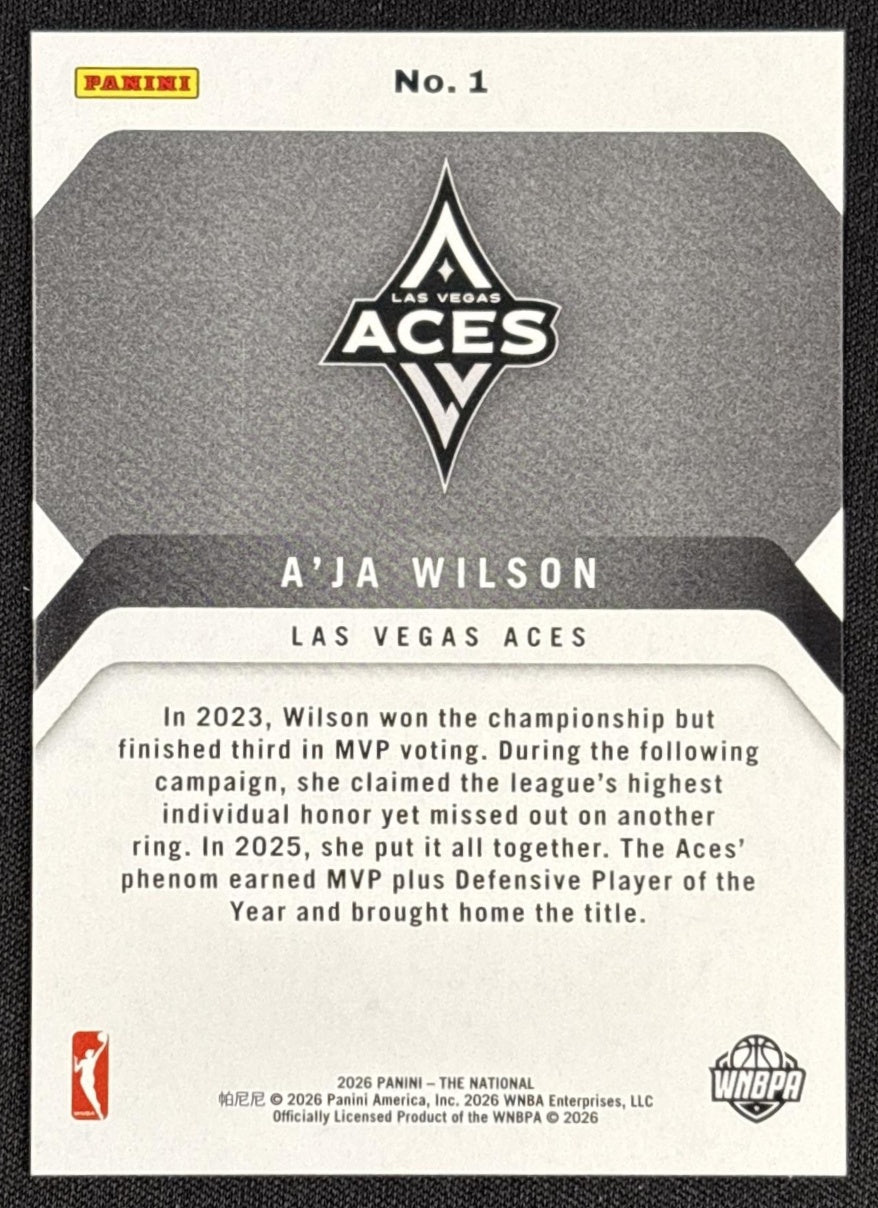 A'ja Wilson 2026 Panini NSCC Silver Pack Foil Sports Trading Cards